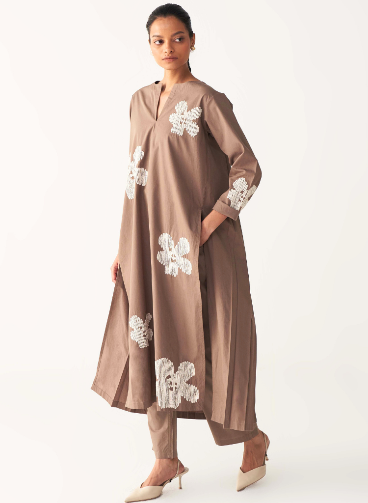 Back Pleat Tunic Set