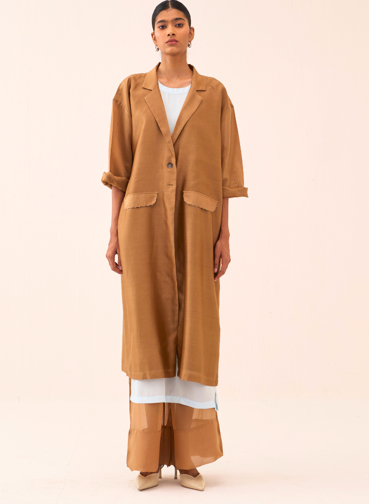 Back Tie Overlay Jacket