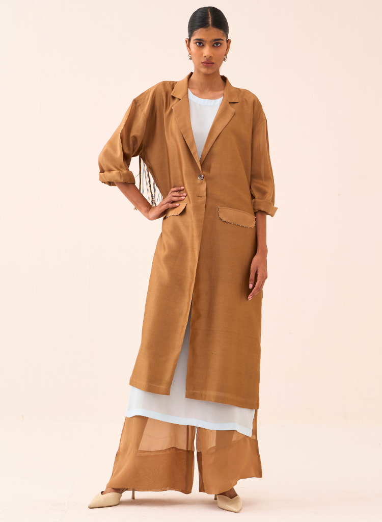 Back Tie Overlay Jacket