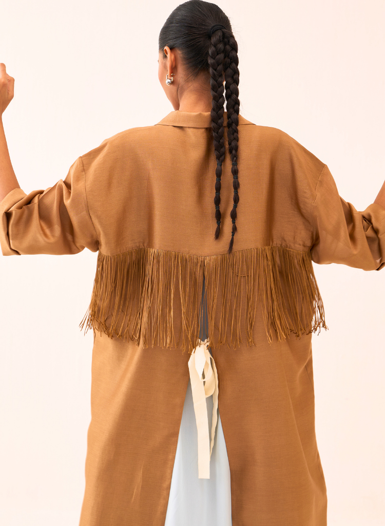 Back Tie Overlay Jacket