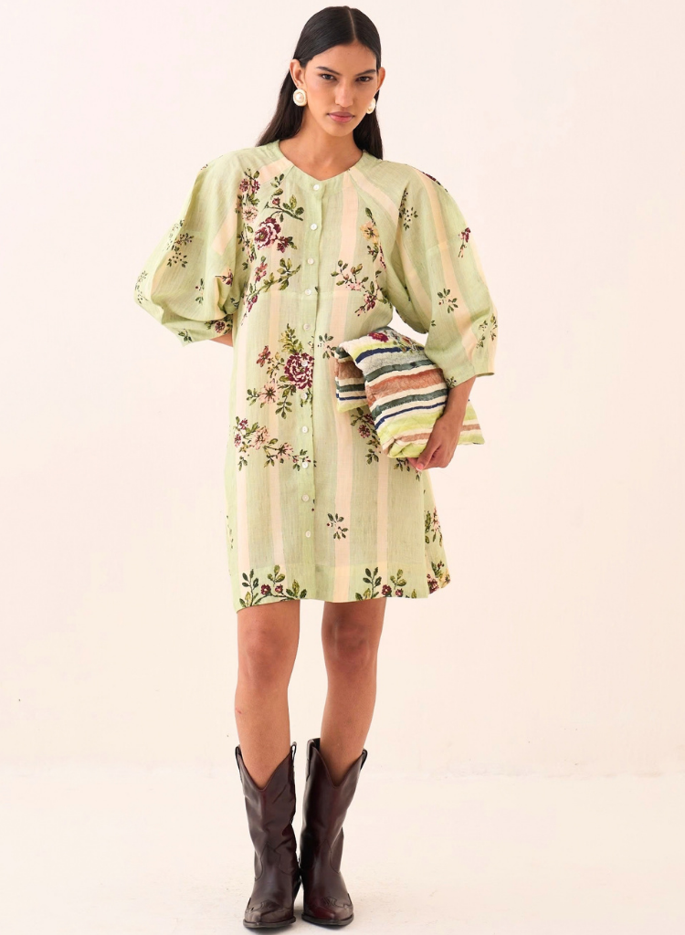 Bagiya Bubble Sleeve Dress
