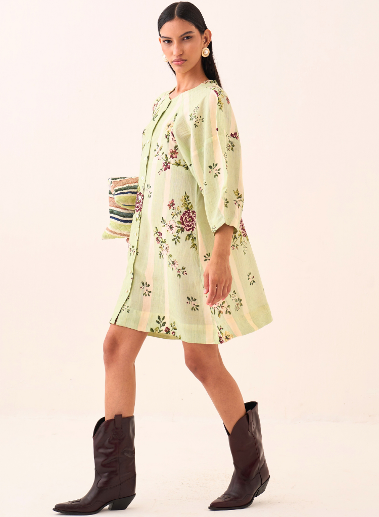 Bagiya Bubble Sleeve Dress