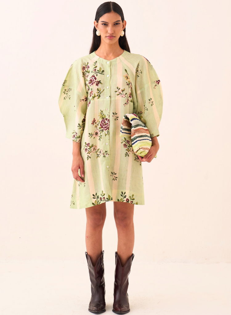 Bagiya Bubble Sleeve Dress