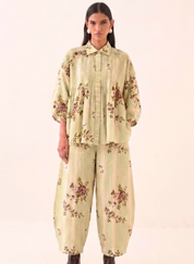 Bagiya Floral Pintuck Top