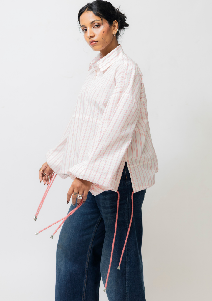 Balloon Sleeve Cotton Shirt