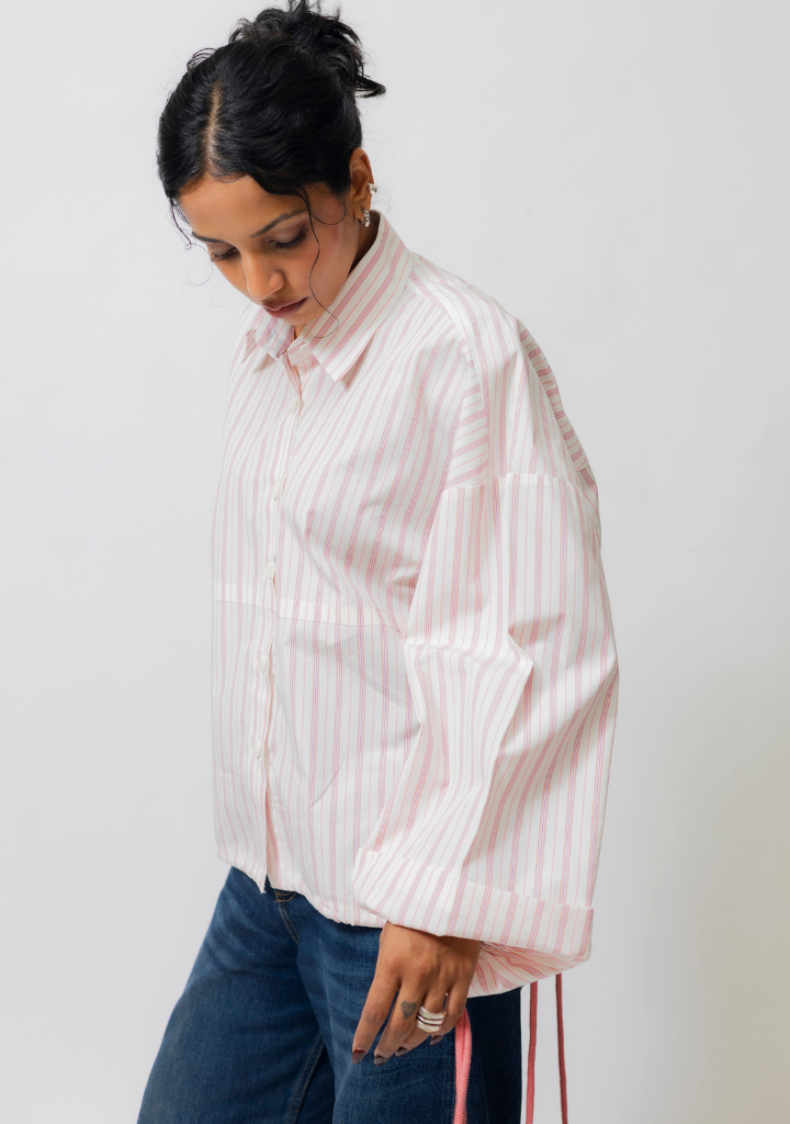 Balloon Sleeve Cotton Shirt