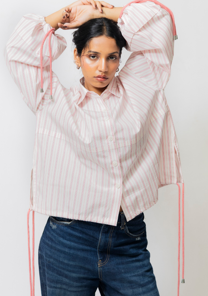 Balloon Sleeve Cotton Shirt