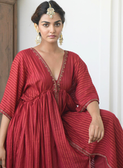Barn Red Kaftan Set