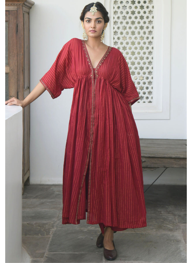 Barn Red Kaftan Set