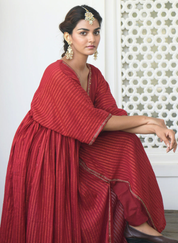 Barn Red Kaftan Set