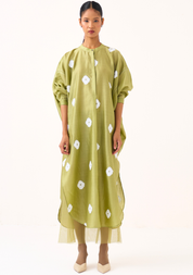 Block Print Bat Sleeve Dress