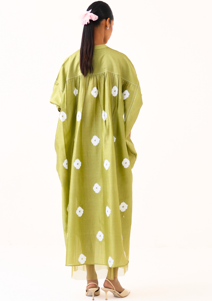 Block Print Bat Sleeve Dress