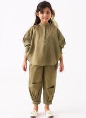 Bat Sleeve Shirt Set