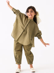 Bat Sleeve Shirt Set