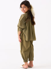 Bat Sleeve Shirt Set