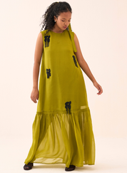 Beaded Bottom Frill Dress