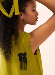 Beaded Bottom Frill Dress