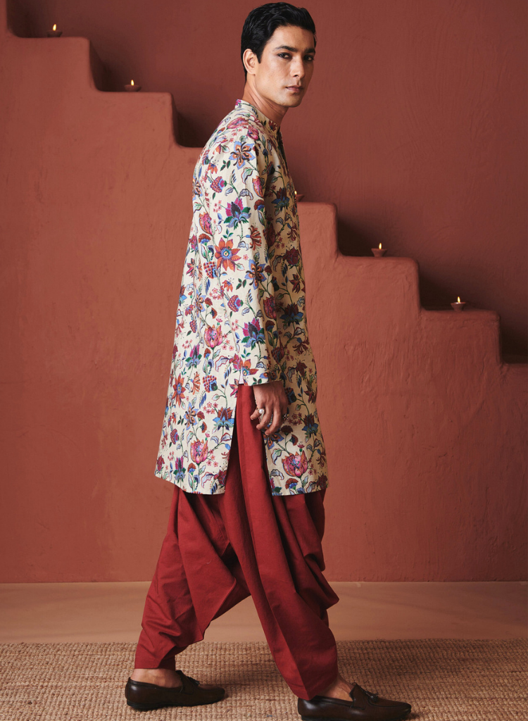 Beige Chintz Classic Kurta