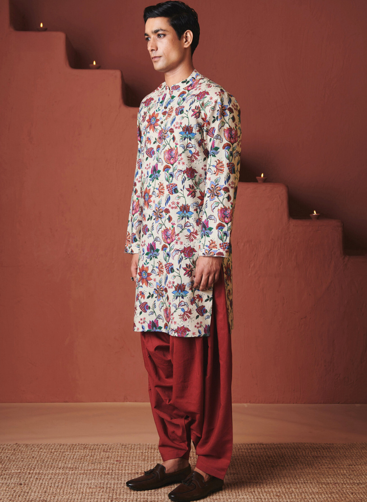 Beige Chintz Classic Kurta