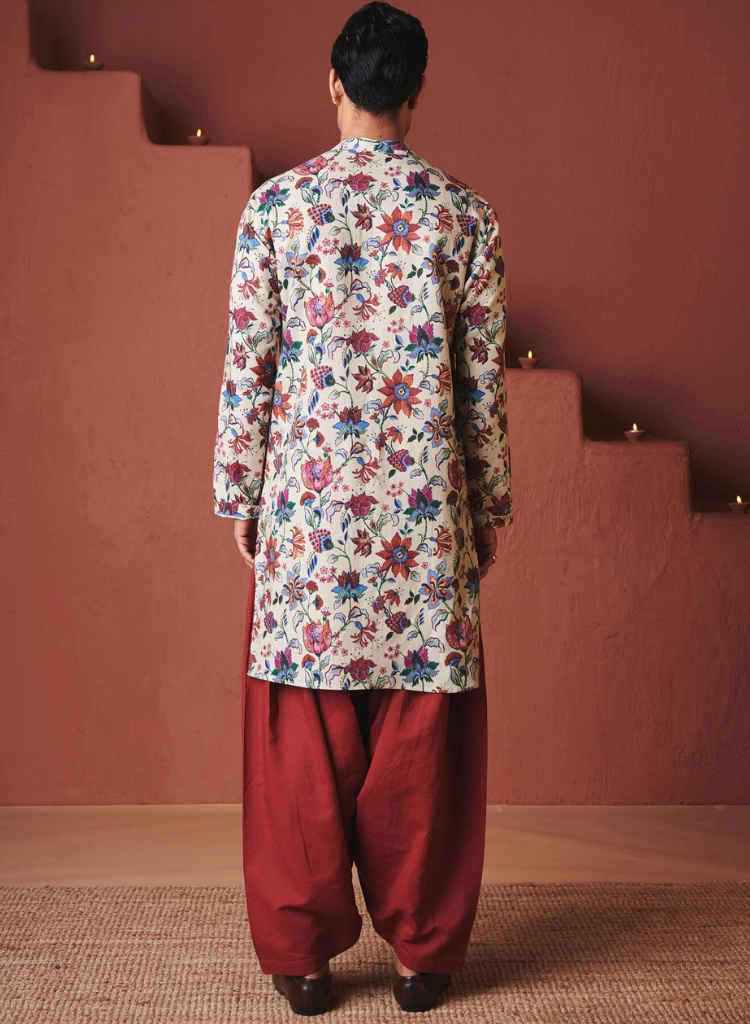 Beige Chintz Classic Kurta
