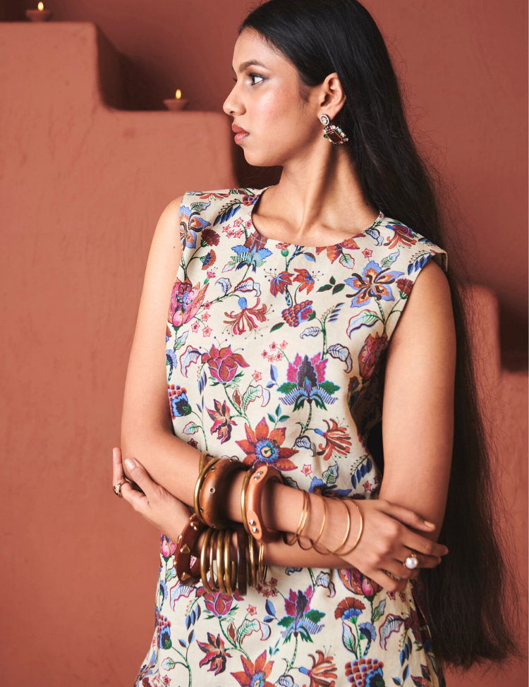 Beige-Chintz-Sleeveless-Fitted-Kurta-Set-A.png