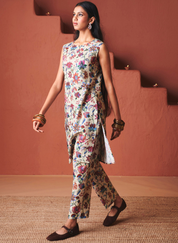 Beige Chintz Kurta Set