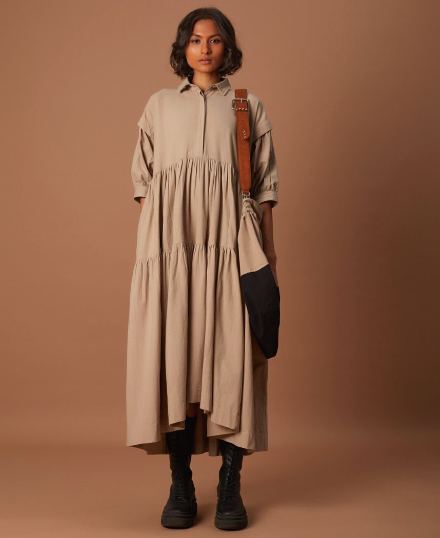 Tiered Shirt Dress