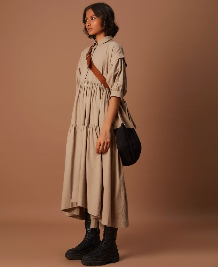 Tiered Shirt Dress