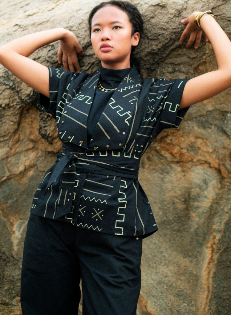 Berlin Shawl Collar Top