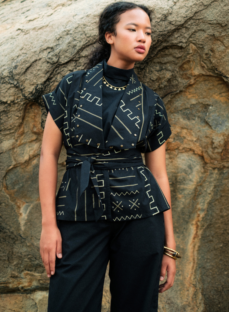 Berlin Shawl Collar Top
