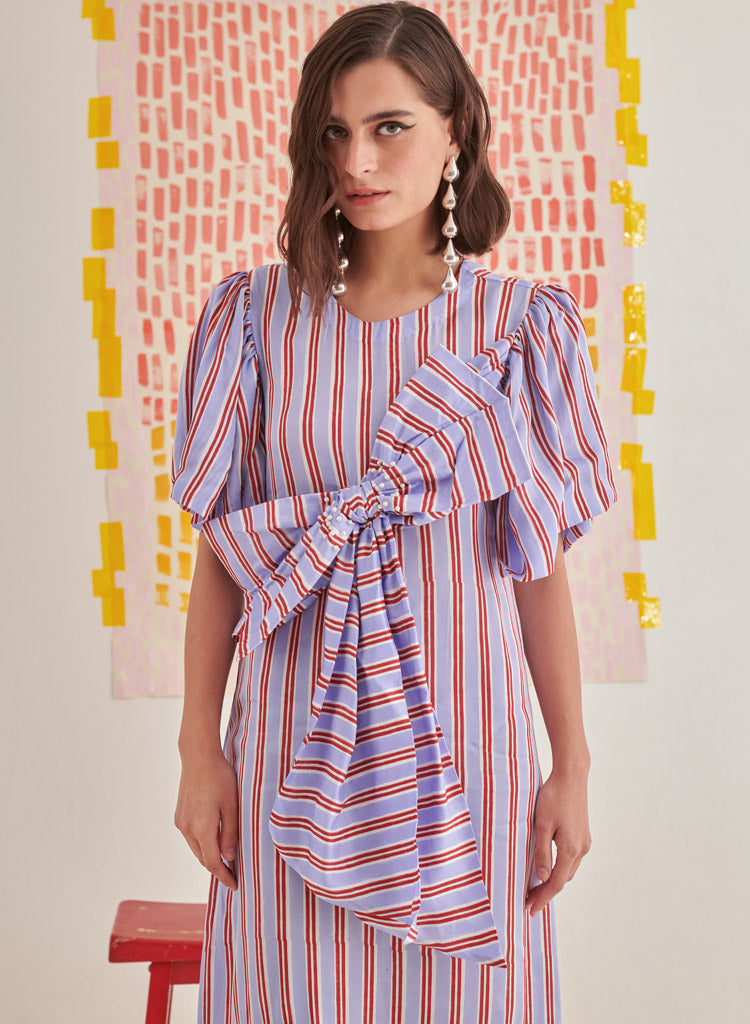Big Bow Striper Dress