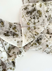 Bits of Green Cotton Scarf