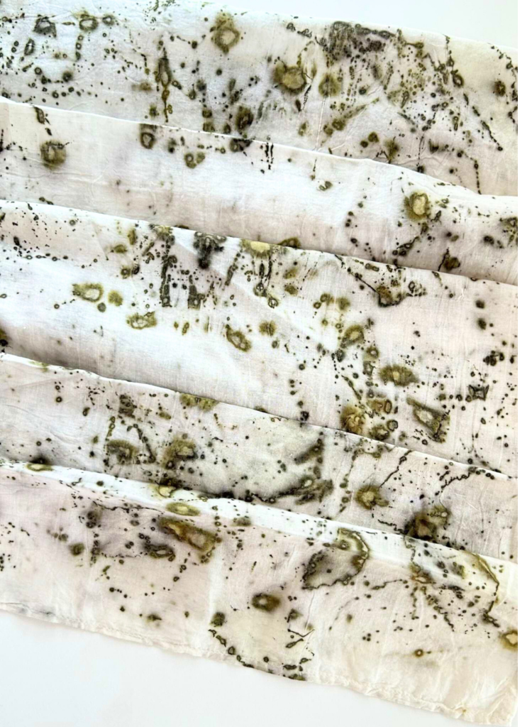 Bits of Green Cotton Scarf