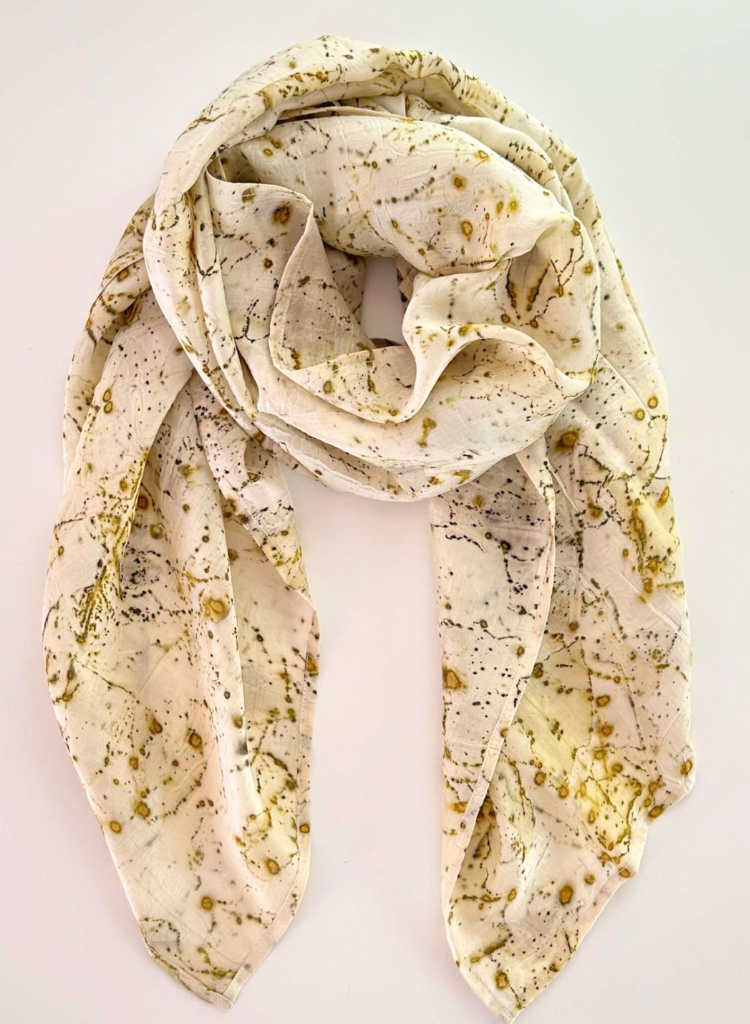 Bits of Green Silk Scarf