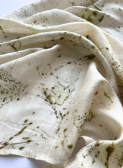 Bits of Green Silk Scarf