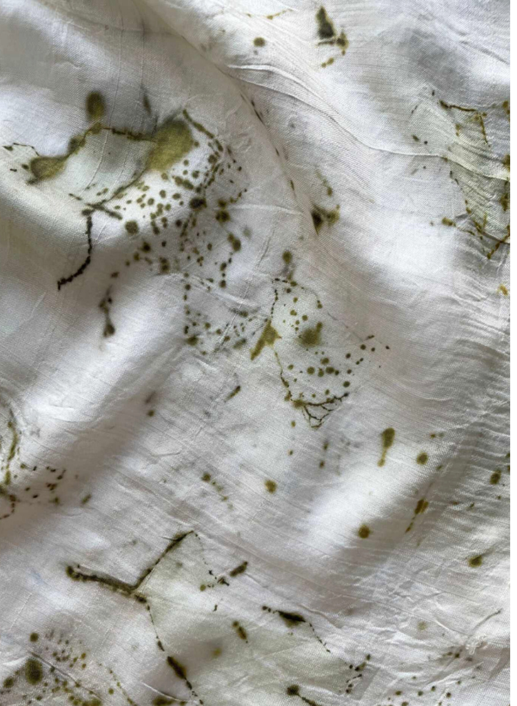 Bits of Green Silk Scarf