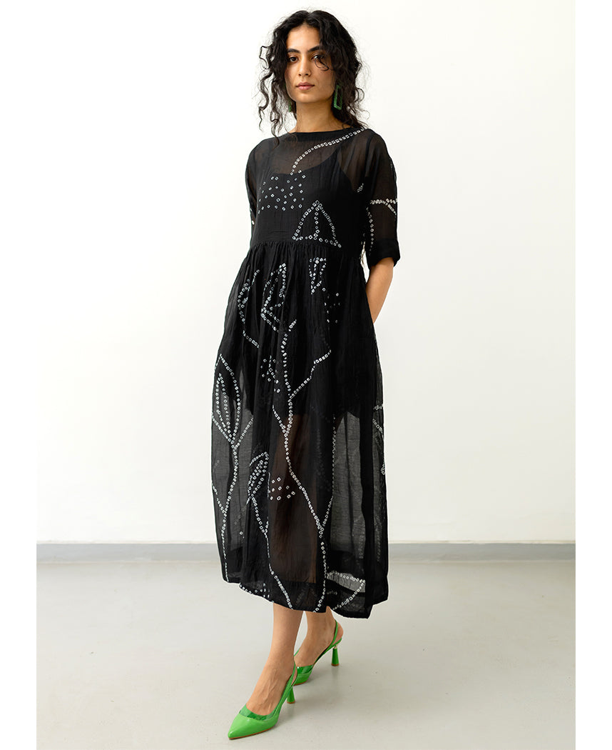designer bandhani dress Heavy Georgette Bandhani Printed Dress at 1409