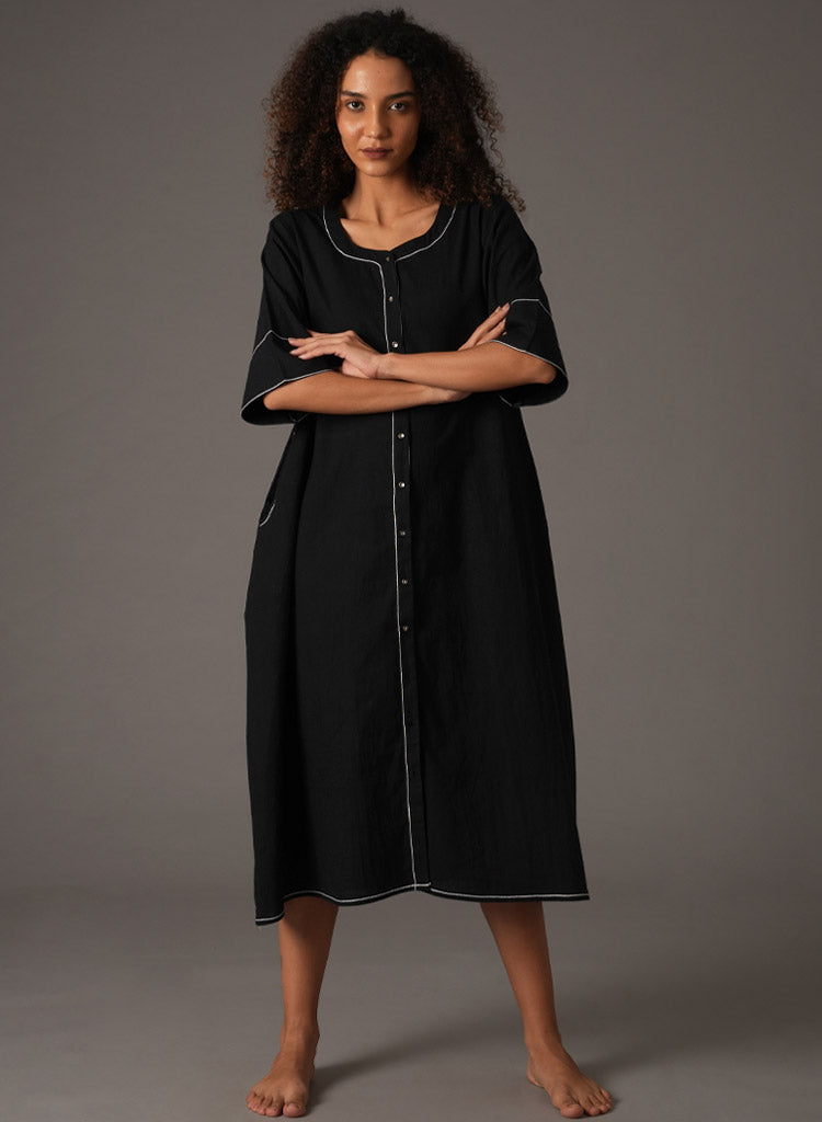 Black Embroidery Dress