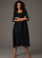 Black Embroidery Dress