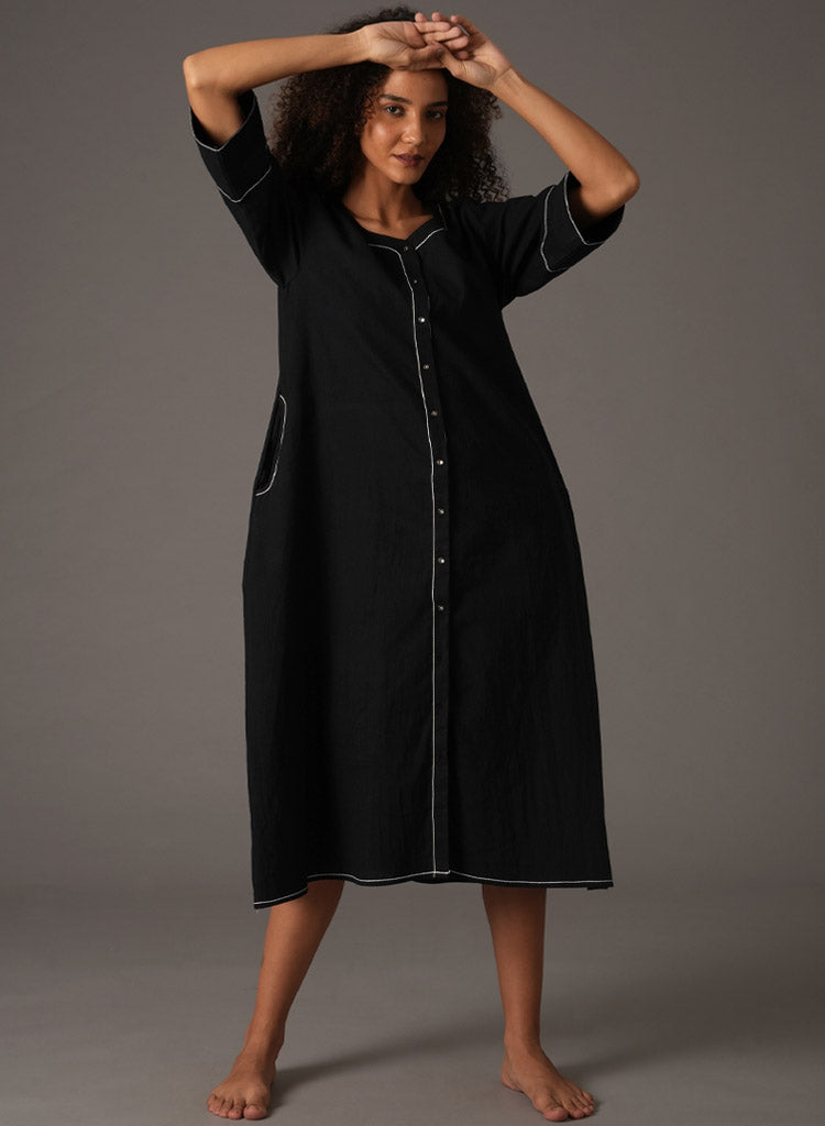 Black Embroidery Dress