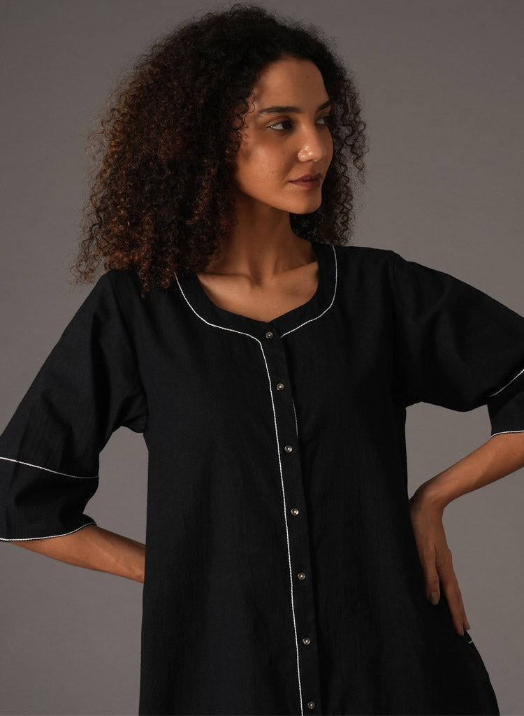 Black Embroidery Dress