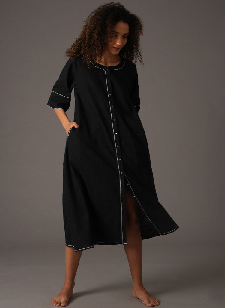 Black Embroidery Dress