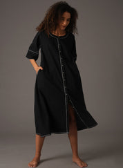 Black Embroidery Dress