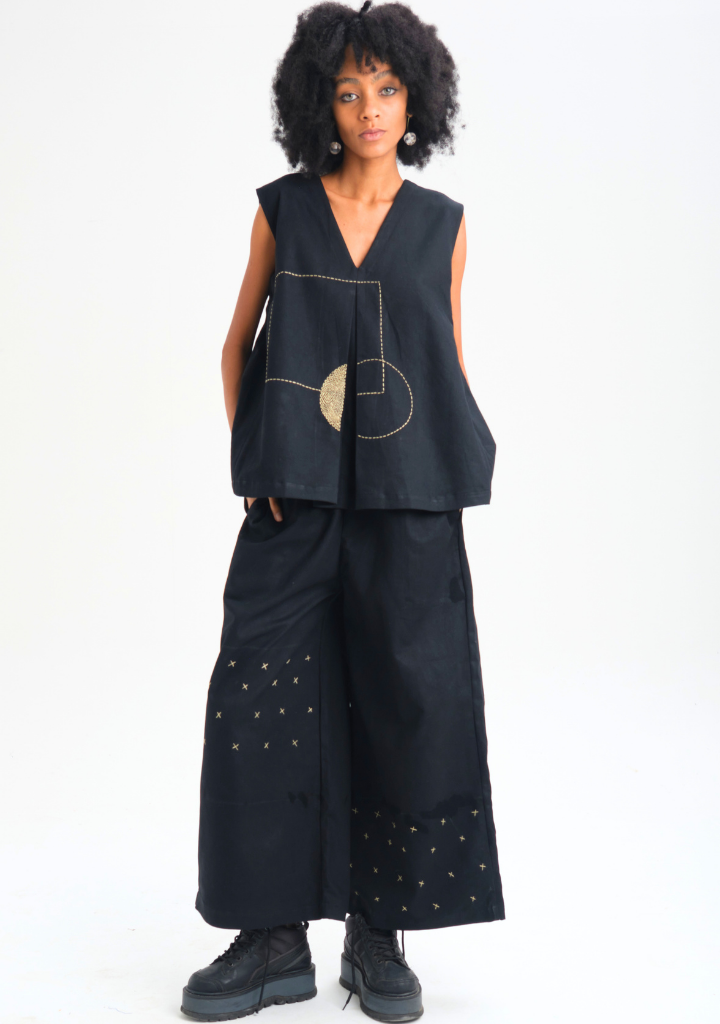 Black Freesia Pants