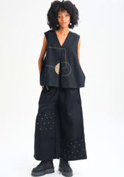 Black Freesia Pants