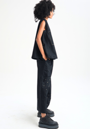 Black Freesia Pants