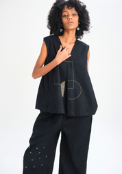 Black Freesia Top