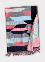 Black Geometric Throw