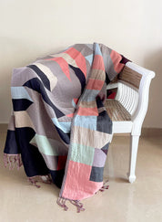 Black Geometric Throw