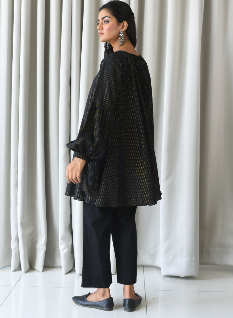 Black & Gold Kurta